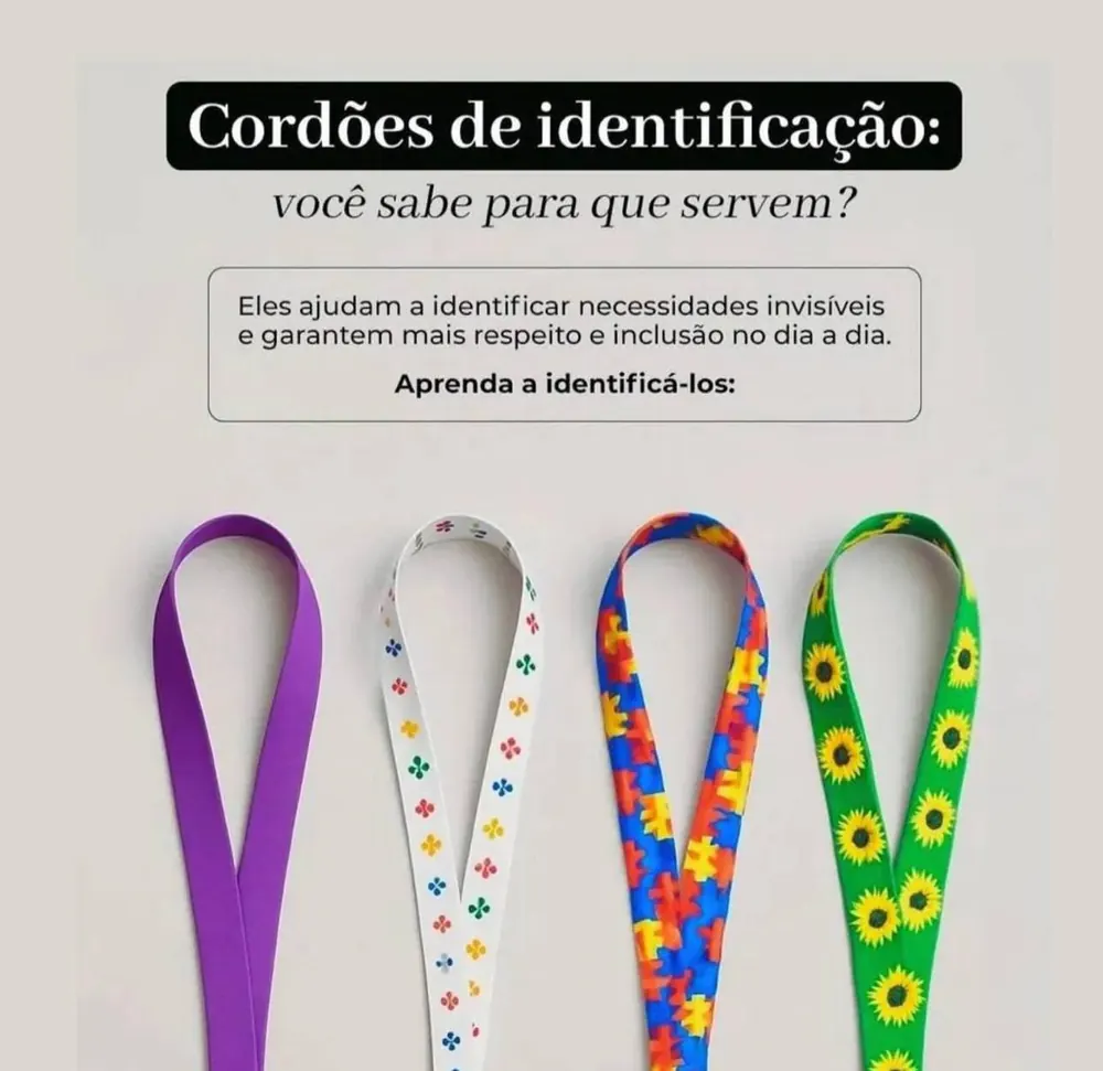 Cordões de identificação educativos