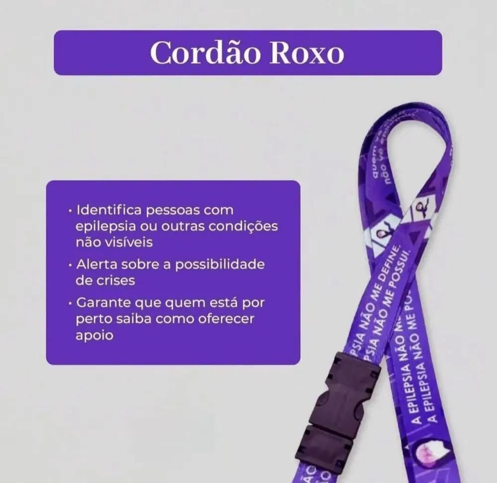 Cordão roxo educativo